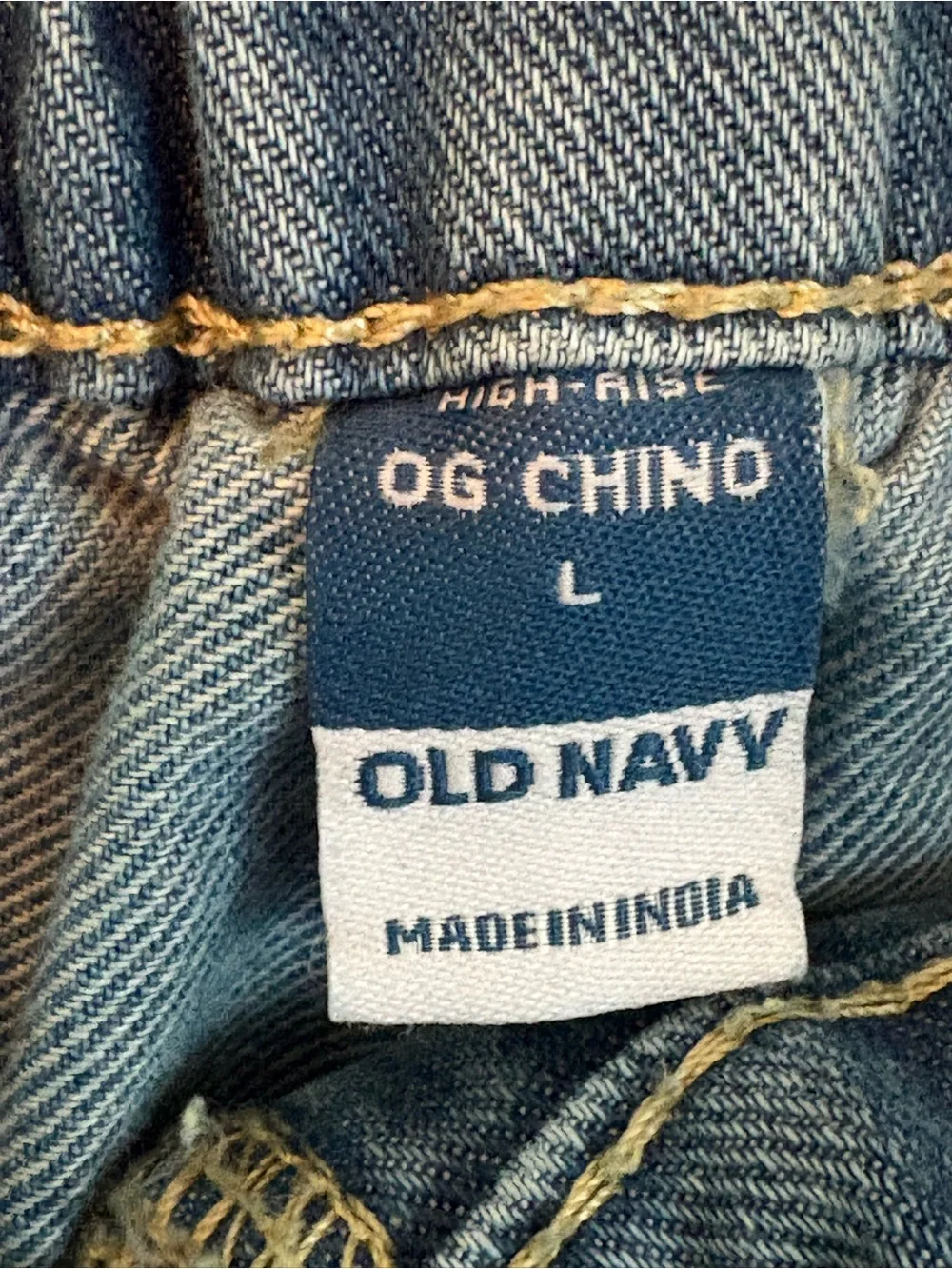 Old Navy OG Chino High Waisted Denim Pants Blue L  Granola Normcore